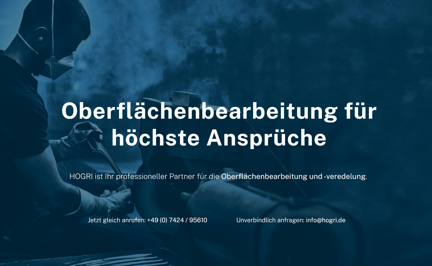 Oberflächenbearbeitung Ludwigsburg - ↗️HOGRI: ✔️Glasperlenstrahlen, Galvanik, Edelstahl polieren, Oberflächentechnik